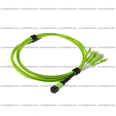 MPO - кабель волокна гибкого провода мультимодный OM5 8F 3.0mm LSZH MPO волокна 8xLC